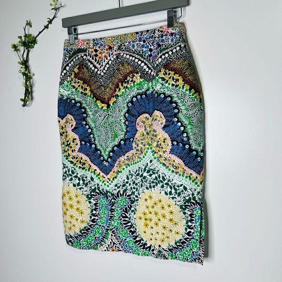 Moulinette Soeurs Anthropologie Floral Multicolored Pencil Skirt - Picture 10 of 10